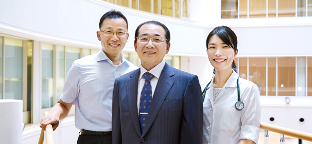 理事 村田庄司氏 事務部 五十嵐康貴氏 医師 糸谷涼氏