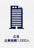 広告 企業規模1,000人